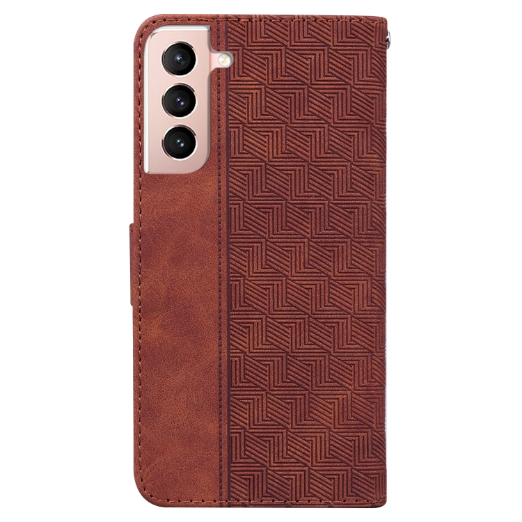 For Samsung Galaxy S22+ 5G Geometric Embossed Leather Phone Case(Brown) For Samsung Galaxy S22+ 5G Geometric Embossed Leather Phone Case(Brown)