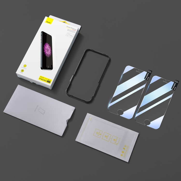 For iPhone SE 2022 / SE 2020 2pcs Baseus SGBL021502 0.3mm Full-glass Super Porcelain Crystal Tempered Glass Film(Transparent) For iPhone SE 2022 / SE 2020 2pcs Baseus SGBL021502 0.3mm Full-glass Super Porcelain Crystal Tempered Glass Film(Transparent)
