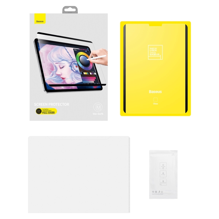 For iPad Pro 12.9 2021 / 2020 / 2018 Baseus SGZM020402 0.15mm Full Coverage Vac-sorb Paper-like Screen Protector(Transparent) For iPad Pro 12.9 2021 / 2020 / 2018 Baseus SGZM020402 0.15mm Full Coverage Vac-sorb Paper-like Screen Protector(Transparent)