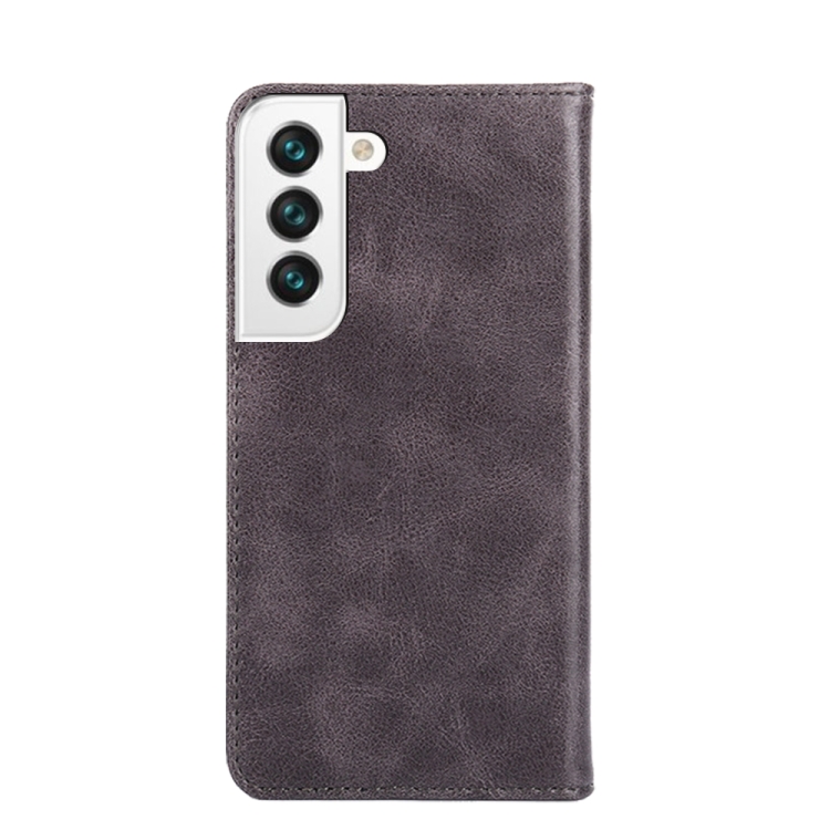 For Samsung Galaxy S21+ 5G Non-Magnetic Retro Texture Leather Phone Case(Grey) For Samsung Galaxy S21+ 5G Non-Magnetic Retro Texture Leather Phone Case(Grey)