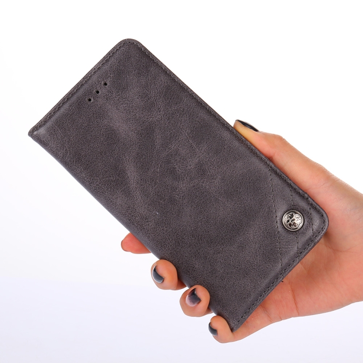 For Samsung Galaxy S21+ 5G Non-Magnetic Retro Texture Leather Phone Case(Grey) For Samsung Galaxy S21+ 5G Non-Magnetic Retro Texture Leather Phone Case(Grey)