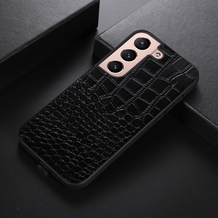 For Samsung Galaxy S22+ 5G Crocodile Top Layer Cowhide Leather Phone Case(Black) For Samsung Galaxy S22+ 5G Crocodile Top Layer Cowhide Leather Phone Case(Black)