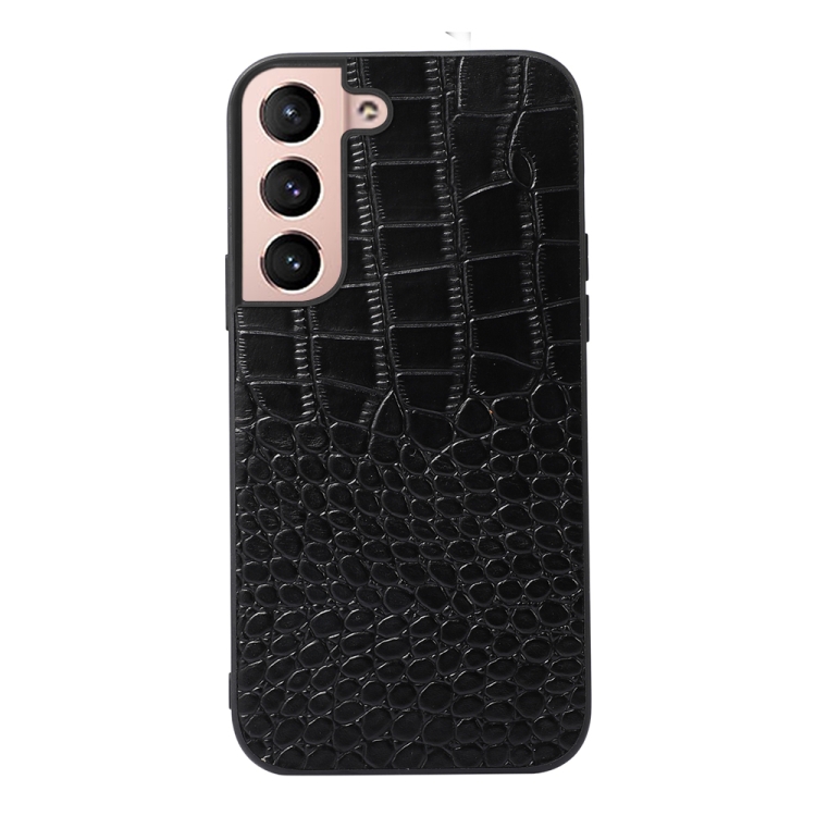 For Samsung Galaxy S22+ 5G Crocodile Top Layer Cowhide Leather Phone Case(Black) For Samsung Galaxy S22+ 5G Crocodile Top Layer Cowhide Leather Phone Case(Black)