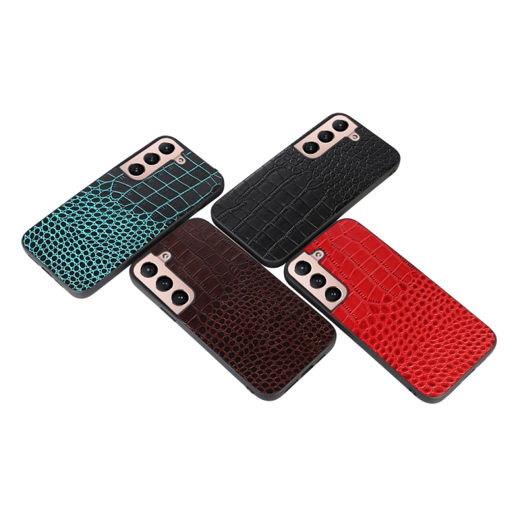 For Samsung Galaxy S22+ 5G Crocodile Top Layer Cowhide Leather Phone Case(Black) For Samsung Galaxy S22+ 5G Crocodile Top Layer Cowhide Leather Phone Case(Black)