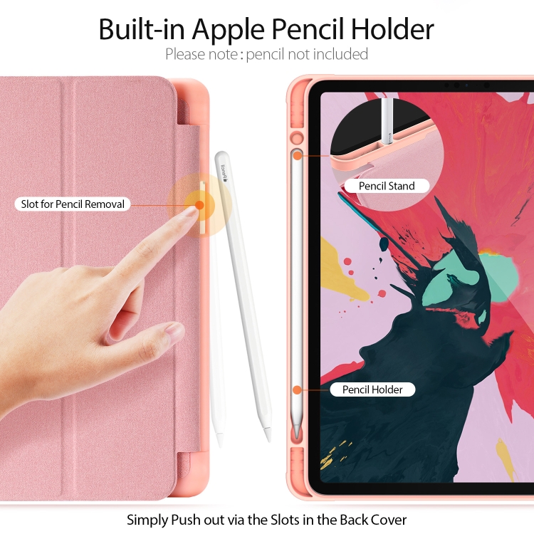 For iPad Pro 11 (2020) DUX DUCIS Domo Series Horizontal Flip Magnetic PU Leather Case with Three-folding Holder & Pen Slot(Pink) For iPad Pro 11 (2020) DUX DUCIS Domo Series Horizontal Flip Magnetic PU Leather Case with Three-folding Holder & Pen Slot(Pink)