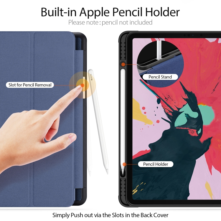 For iPad Pro 12.9 (2020) DUX DUCIS Domo Series Horizontal Flip Magnetic PU Leather Tablet Case with Three-folding Holder & Pen Slot(Blue) For iPad Pro 12.9 (2020) DUX DUCIS Domo Series Horizontal Flip Magnetic PU Leather Tablet Case with Three-folding Holder & Pen Slot(Blue)