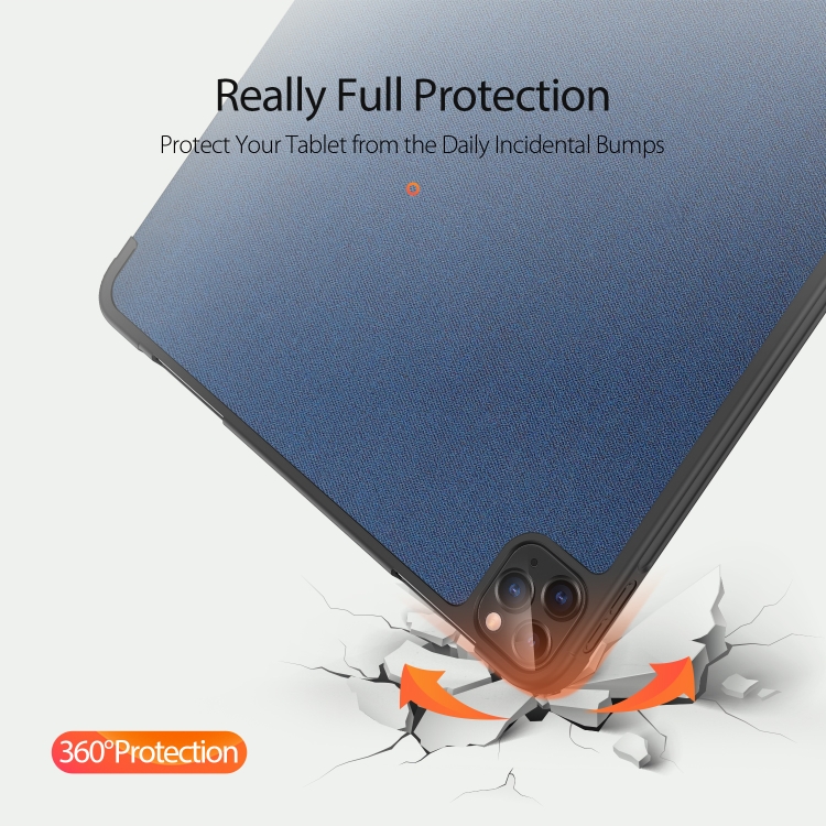 For iPad Pro 12.9 (2020) DUX DUCIS Domo Series Horizontal Flip Magnetic PU Leather Tablet Case with Three-folding Holder & Pen Slot(Blue) For iPad Pro 12.9 (2020) DUX DUCIS Domo Series Horizontal Flip Magnetic PU Leather Tablet Case with Three-folding Holder & Pen Slot(Blue)