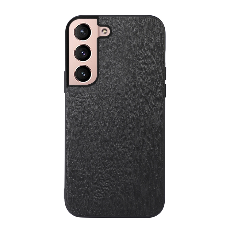 For Samsung Galaxy S22+ 5G Wood Texture PU Phone Case(Black) For Samsung Galaxy S22+ 5G Wood Texture PU Phone Case(Black)
