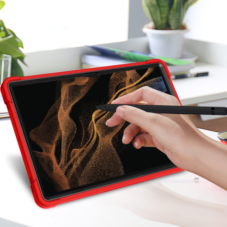 For Samsung Galaxy Tab S9 Ultra / S8 Ultra Silicone + PC Shockproof Protective Tablet Case(Red + Black) For Samsung Galaxy Tab S9 Ultra / S8 Ultra Silicone + PC Shockproof Protective Tablet Case(Red + Black)