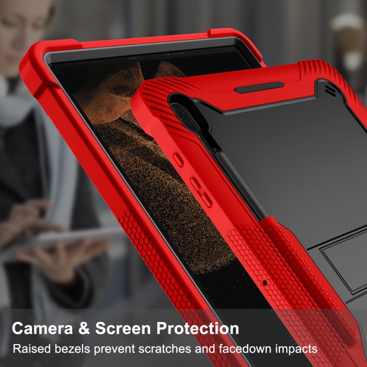 For Samsung Galaxy Tab S9 Ultra / S8 Ultra Silicone + PC Shockproof Protective Tablet Case(Red + Black) For Samsung Galaxy Tab S9 Ultra / S8 Ultra Silicone + PC Shockproof Protective Tablet Case(Red + Black)