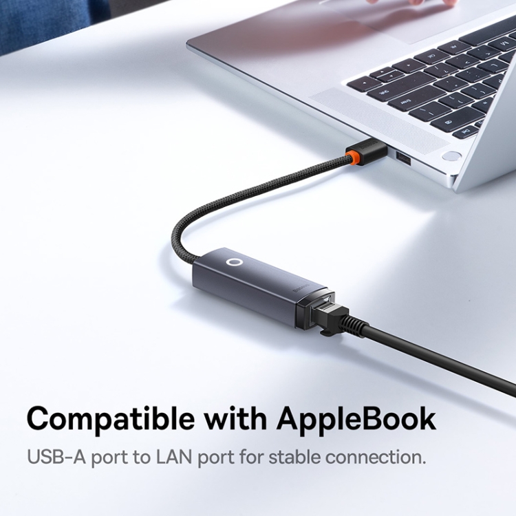Baseus Lite Series 1000Mbps Ethernet Adapter USB-A to RJ45 LAN Port(Grey) - 5
