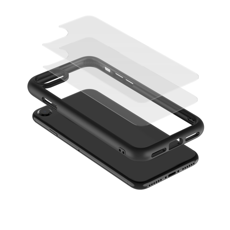For iPhone SE 2022 / SE 2020 / 8 / 7 Kingsteel Wolf Glass Phone Case(Black) For iPhone SE 2022 / SE 2020 / 8 / 7 Kingsteel Wolf Glass Phone Case(Black)