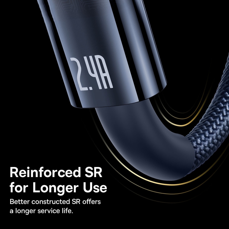 Baseus 2.4A USB to 8 Pin Explorer Series Auto Power-Off Fast Charging Data Cable, Length:2m(Blue) Baseus 2.4A USB to 8 Pin Explorer Series Auto Power-Off Fast Charging Data Cable, Length:2m(Blue)