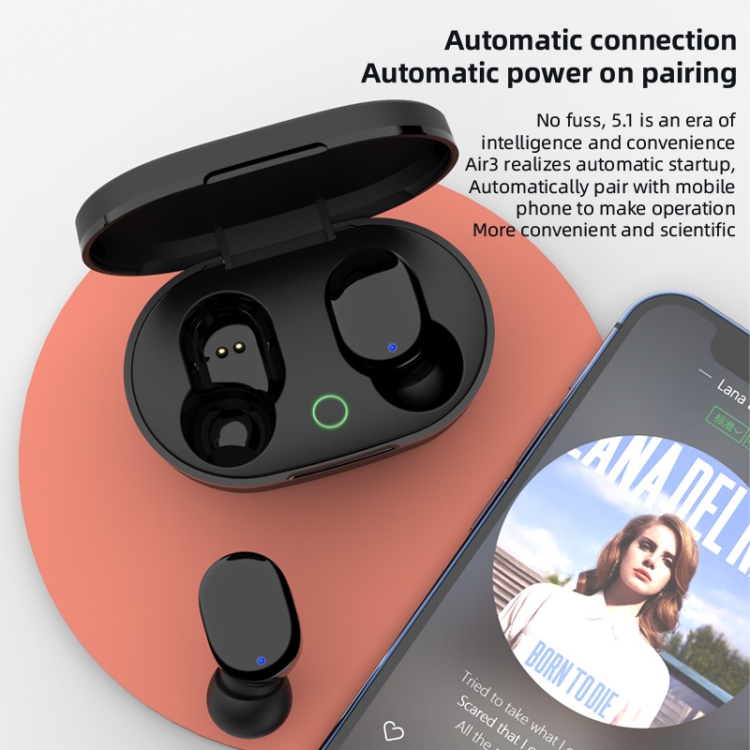 FLOVEME YXF224384 AIR3 TWS Stereo Wireless Bluetooth Earphone(White)