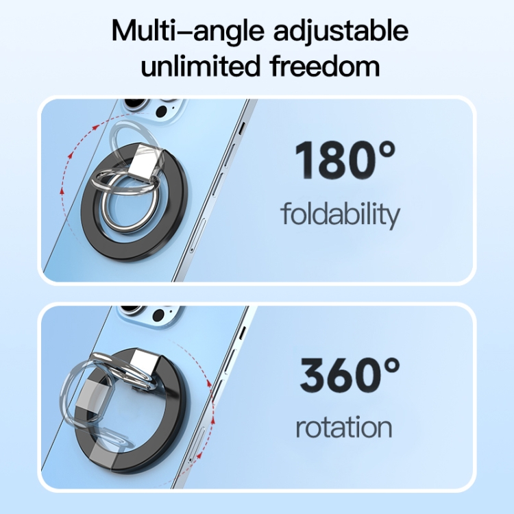 wlons Magnetic 360 Degree Rotatable Mobile Phone Ring Holder(Black) wlons Magnetic 360 Degree Rotatable Mobile Phone Ring Holder(Black)