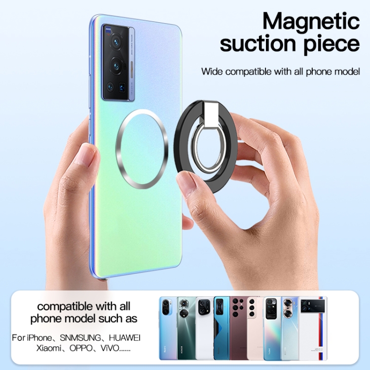 wlons Magnetic 360 Degree Rotatable Mobile Phone Ring Holder(Black) wlons Magnetic 360 Degree Rotatable Mobile Phone Ring Holder(Black)