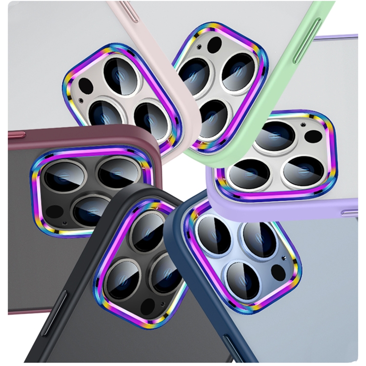 For iPhone 13 Pro Max MagSafe Colorful Metal Lens Ring Matte PC + TPU Phone Case(Blue) For iPhone 13 Pro Max MagSafe Colorful Metal Lens Ring Matte PC + TPU Phone Case(Blue)