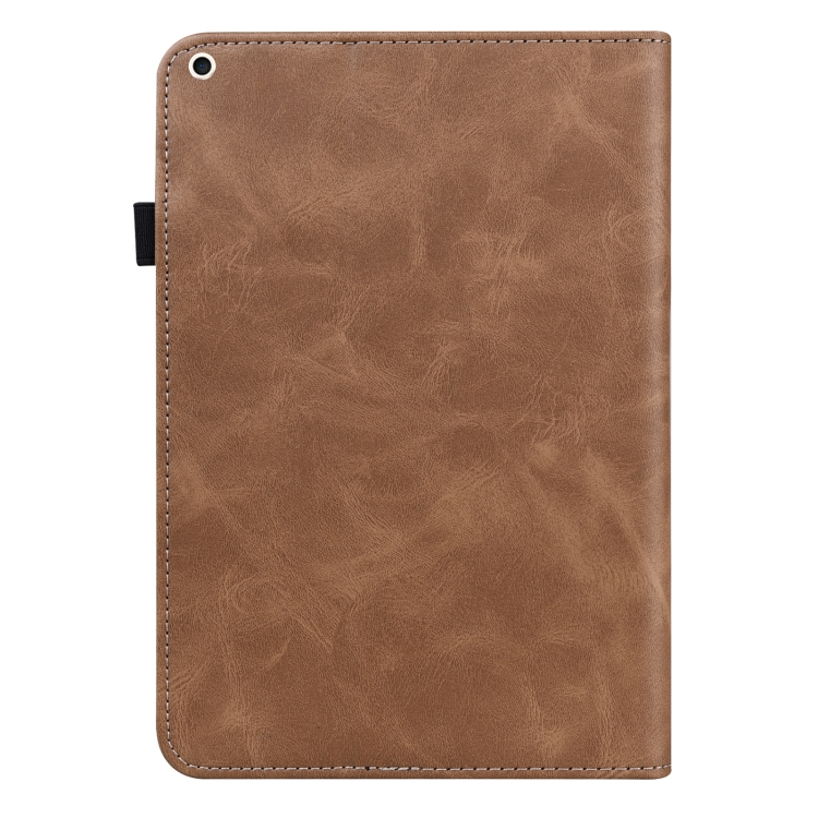 Solid Color Embossed Striped Smart Leather Case For iPad 10.2 2019 / Pro 10.5 inch(Brown) Solid Color Embossed Striped Smart Leather Case For iPad 10.2 2019 / Pro 10.5 inch(Brown)