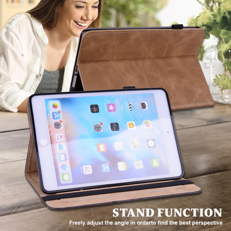 Solid Color Embossed Striped Smart Leather Case For iPad 10.2 2019 / Pro 10.5 inch(Brown) Solid Color Embossed Striped Smart Leather Case For iPad 10.2 2019 / Pro 10.5 inch(Brown)