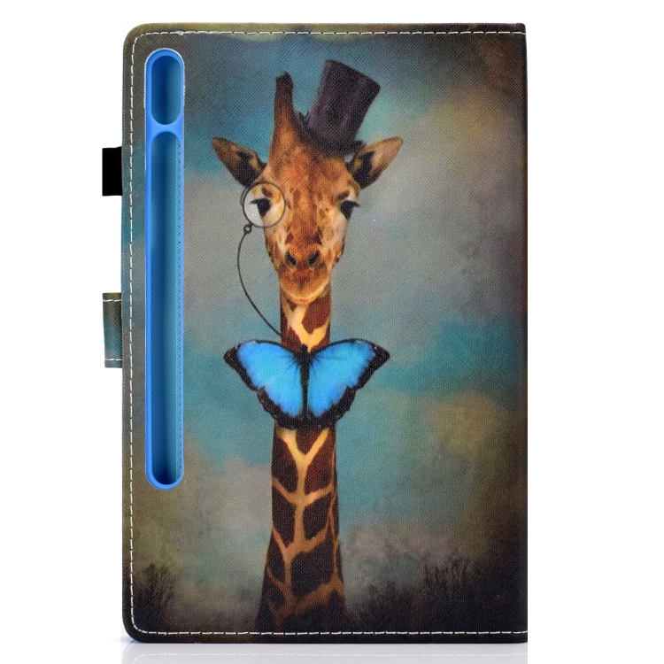 Para Samsung Galaxy Tab S8 X700 x706 Dibujo de colores Caja de la tableta de cuero inteligente (cabeza de ciervo) - 2