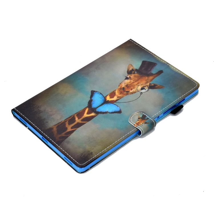Para Samsung Galaxy Tab S8 X700 x706 Dibujo de colores Caja de la tableta de cuero inteligente (cabeza de ciervo) - 4