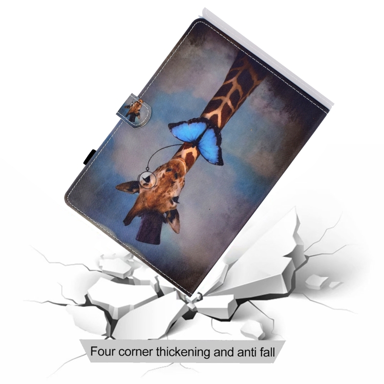 Para Samsung Galaxy Tab S8 X700 x706 Dibujo de colores Caja de la tableta de cuero inteligente (cabeza de ciervo) - 5