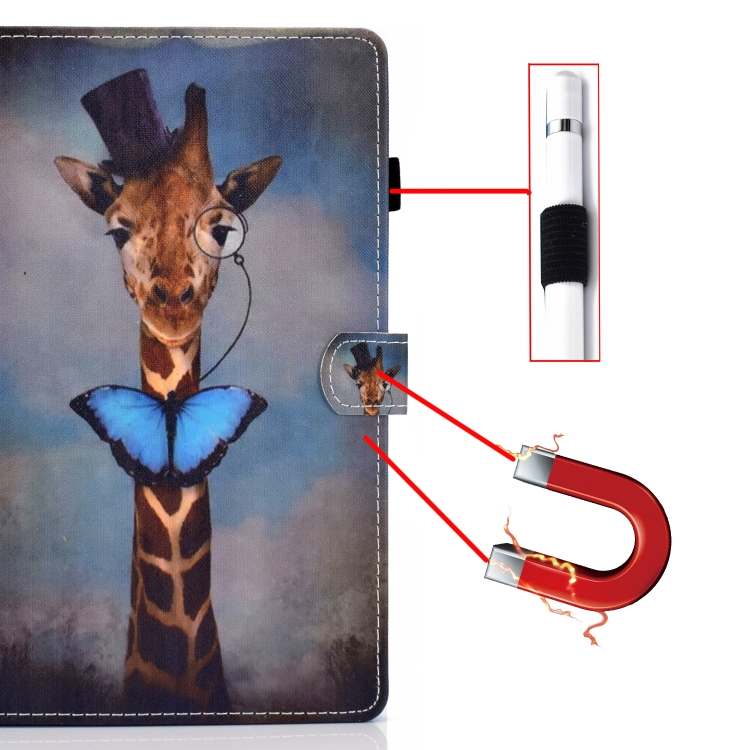 Para Samsung Galaxy Tab S8 X700 x706 Dibujo de colores Caja de la tableta de cuero inteligente (cabeza de ciervo) - 6