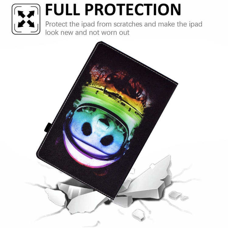 Para Samsung Galaxy Tab S8 / S7 Dibujo de color Banda elástica Caja de la tableta de cuero inteligente (oso espacial) - 5