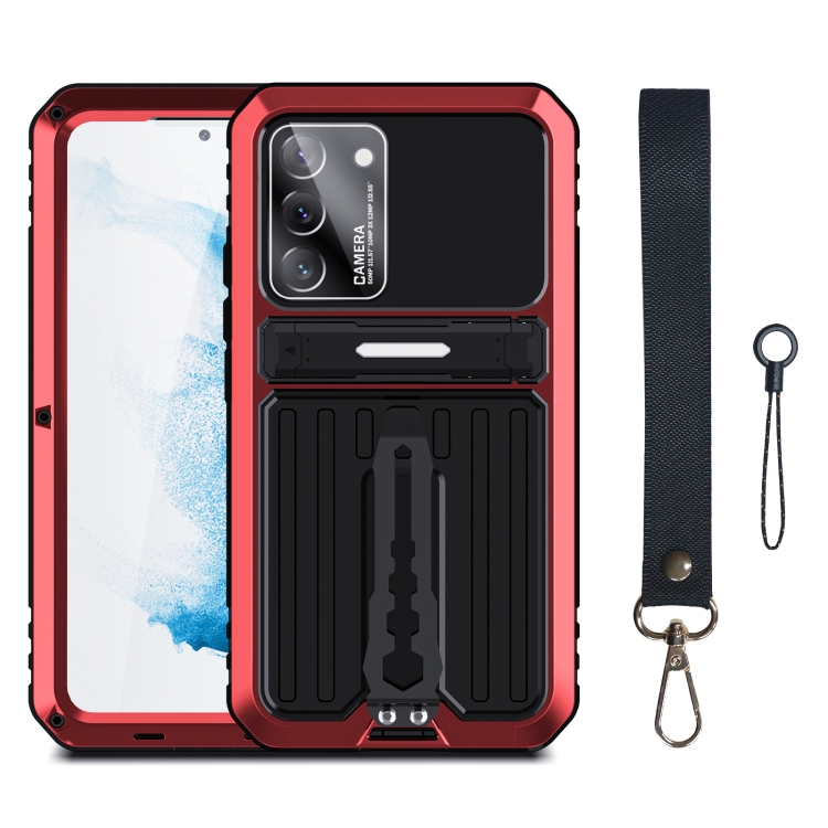 For Samsung Galaxy S22 5G Triple-proof Armor Life Waterproof Phone Case with Holder(Red) For Samsung Galaxy S22 5G Triple-proof Armor Life Waterproof Phone Case with Holder(Red)