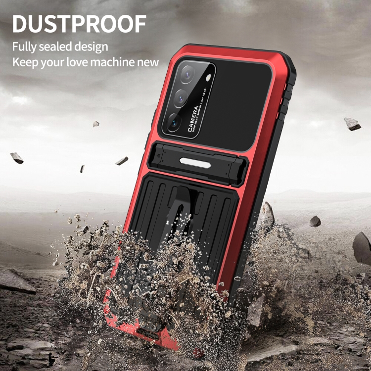 For Samsung Galaxy S22 5G Triple-proof Armor Life Waterproof Phone Case with Holder(Red) For Samsung Galaxy S22 5G Triple-proof Armor Life Waterproof Phone Case with Holder(Red)