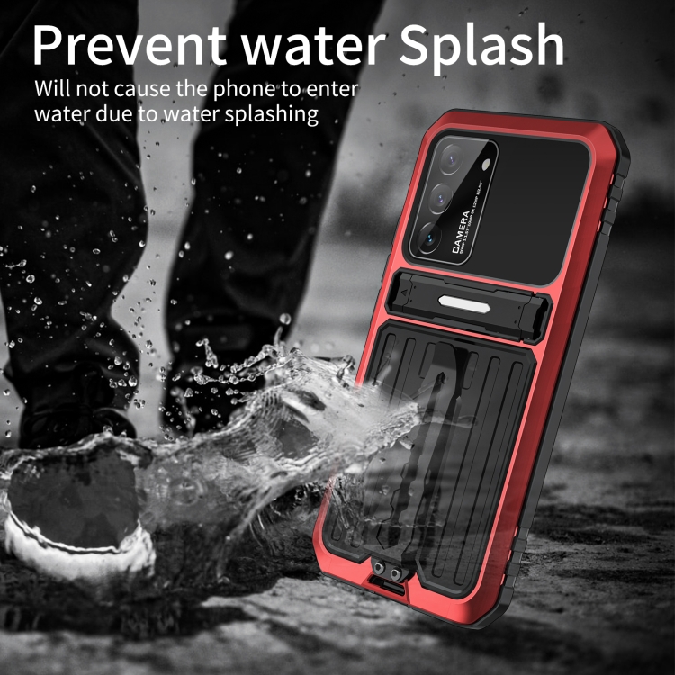 For Samsung Galaxy S22 5G Triple-proof Armor Life Waterproof Phone Case with Holder(Red) For Samsung Galaxy S22 5G Triple-proof Armor Life Waterproof Phone Case with Holder(Red)
