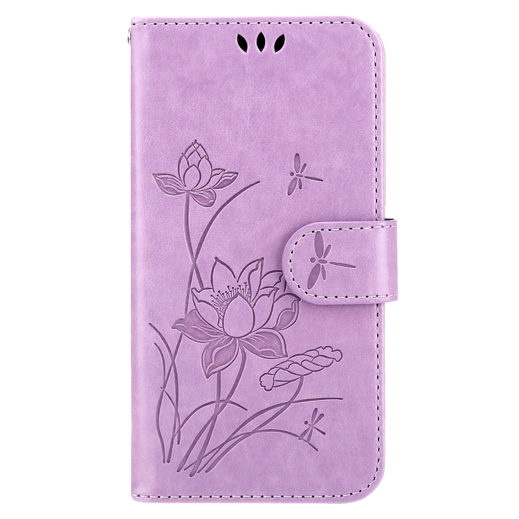 For Samsung Galaxy S22 5G Lotus Embossed Leather Phone Case(Purple) For Samsung Galaxy S22 5G Lotus Embossed Leather Phone Case(Purple)