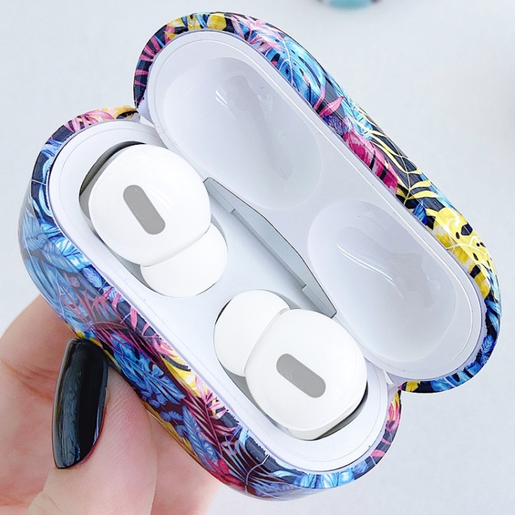 For AirPods Pro Graffiti Landscape Pattern PC Earphone Protective Case(Woodpecker) For AirPods Pro Graffiti Landscape Pattern PC Earphone Protective Case(Woodpecker)