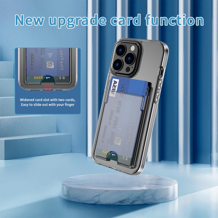 Card PC+TPU Phone Case For iPhone 13 Pro Max(Transparent) Card PC+TPU Phone Case For iPhone 13 Pro Max(Transparent)