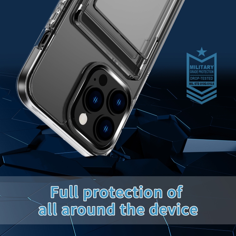 Card PC+TPU Phone Case For iPhone 13 Pro Max(Transparent) Card PC+TPU Phone Case For iPhone 13 Pro Max(Transparent)