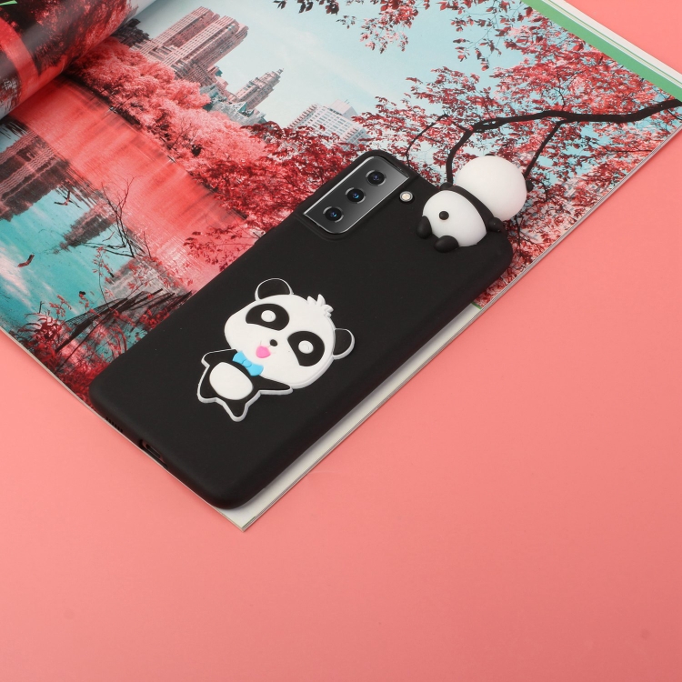 For Samsung Galaxy S22+ 5G Shockproof 3D Lying Cartoon TPU Phone Case(Panda with Blue Bow) For Samsung Galaxy S22+ 5G Shockproof 3D Lying Cartoon TPU Phone Case(Panda with Blue Bow)