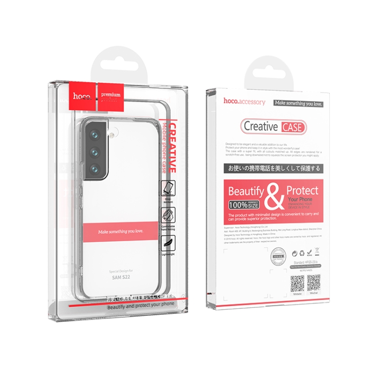 For Samsung Galaxy S22 5G hoco Light Series TPU Soft Phone Protective Case(Transparent)