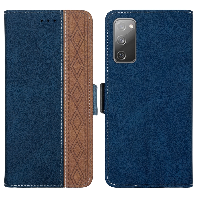 For Samsung Galaxy S20 FE 5G Stitching Side-Magnetic RFID Leather Phone Case(Royal Blue) For Samsung Galaxy S20 FE 5G Stitching Side-Magnetic RFID Leather Phone Case(Royal Blue)