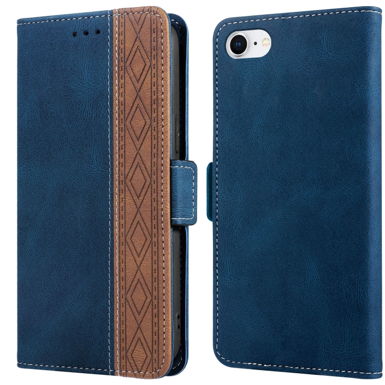 For iPhone SE 2022 / SE 2020 / 8 / 7 Stitching Magnetic RFID Leather Case(Royal Blue) For iPhone SE 2022 / SE 2020 / 8 / 7 Stitching Magnetic RFID Leather Case(Royal Blue)