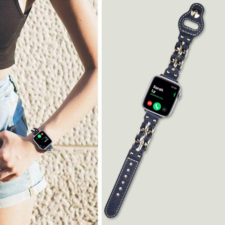 Bracelet Genuine Leather Watch Band For Apple Watch Ultra 49mm&Watch Ultra  2 49mm / Series 9&8&7 45mm /