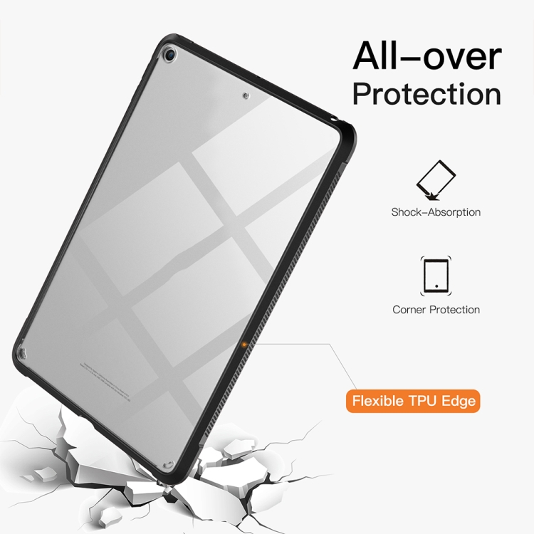 PC+TPU Transparent Shockproof Tablet Case For iPad mini 2019(Black) PC+TPU Transparent Shockproof Tablet Case For iPad mini 2019(Black)