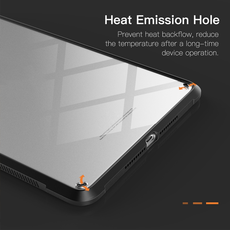 PC+TPU Transparent Shockproof Tablet Case For iPad mini 2019(Black) PC+TPU Transparent Shockproof Tablet Case For iPad mini 2019(Black)