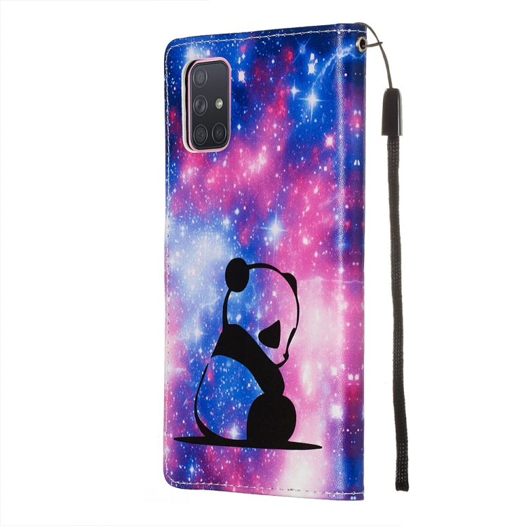 For Galaxy A71 Colored Drawing Pattern Plain Weave Horizontal Flip Leather Case with Holder & Card Slot & Wallet&Lanyard(Baby Panda) For Galaxy A71 Colored Drawing Pattern Plain Weave Horizontal Flip Leather Case with Holder & Card Slot & Wallet&Lanyard(Baby Panda)