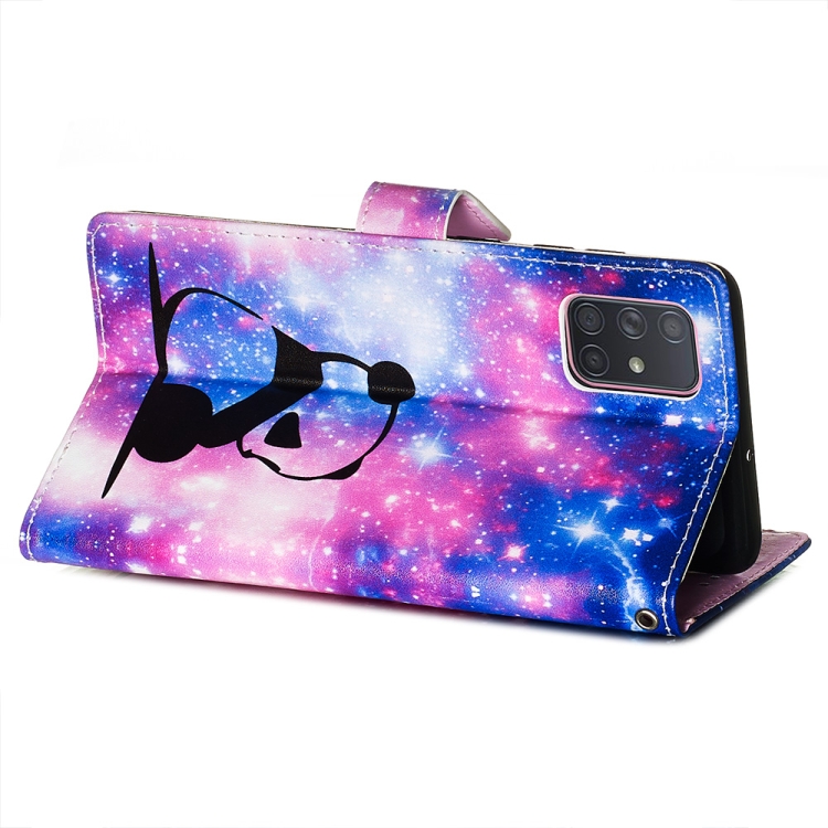 For Galaxy A71 Colored Drawing Pattern Plain Weave Horizontal Flip Leather Case with Holder & Card Slot & Wallet&Lanyard(Baby Panda) For Galaxy A71 Colored Drawing Pattern Plain Weave Horizontal Flip Leather Case with Holder & Card Slot & Wallet&Lanyard(Baby Panda)