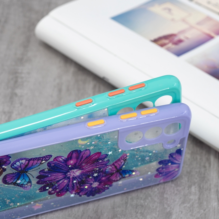For Samsung Galaxy S22+ 5G Starry Sky Epoxy TPU Phone Case with Neck Lanyard(Waves) For Samsung Galaxy S22+ 5G Starry Sky Epoxy TPU Phone Case with Neck Lanyard(Waves)