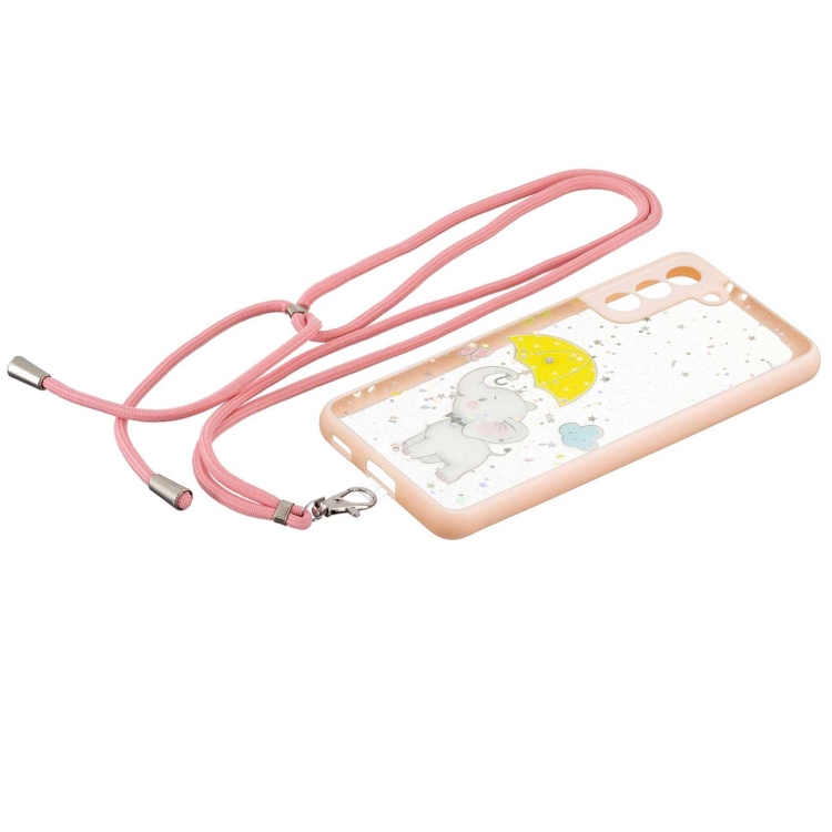 For Samsung Galaxy S22 Ultra 5G Starry Sky Epoxy TPU Phone Case with Neck Lanyard(Elephant) For Samsung Galaxy S22 Ultra 5G Starry Sky Epoxy TPU Phone Case with Neck Lanyard(Elephant)