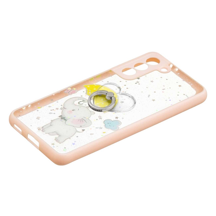 For Samsung Galaxy S22 5G Starry Sky Epoxy TPU Phone Case with Ring Holder(Elephant) For Samsung Galaxy S22 5G Starry Sky Epoxy TPU Phone Case with Ring Holder(Elephant)