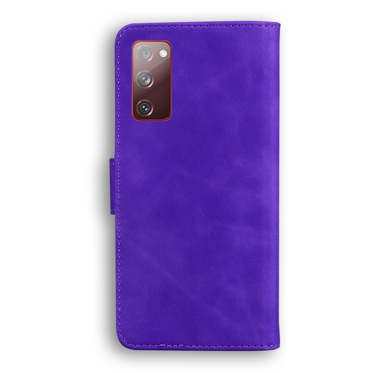 For Samsung Galaxy S20 FE/S20 Lite/S20 FE 5G Skin Feel Pure Color Flip Leather Phone Case(Purple) For Samsung Galaxy S20 FE/S20 Lite/S20 FE 5G Skin Feel Pure Color Flip Leather Phone Case(Purple)