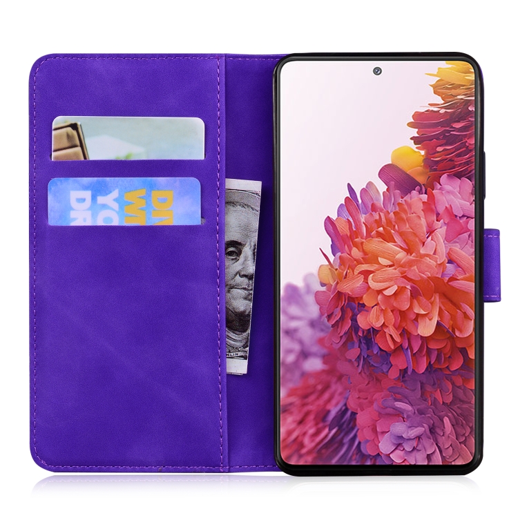 For Samsung Galaxy S20 FE/S20 Lite/S20 FE 5G Skin Feel Pure Color Flip Leather Phone Case(Purple) For Samsung Galaxy S20 FE/S20 Lite/S20 FE 5G Skin Feel Pure Color Flip Leather Phone Case(Purple)