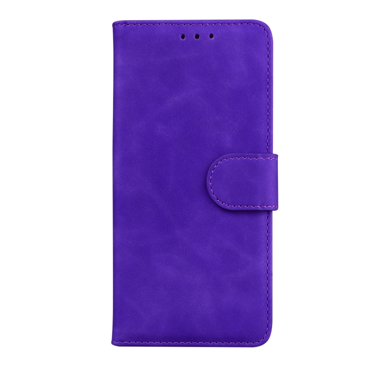 For Samsung Galaxy S22 Ultra 5G Skin Feel Pure Color Flip Leather Phone Case(Purple) For Samsung Galaxy S22 Ultra 5G Skin Feel Pure Color Flip Leather Phone Case(Purple)